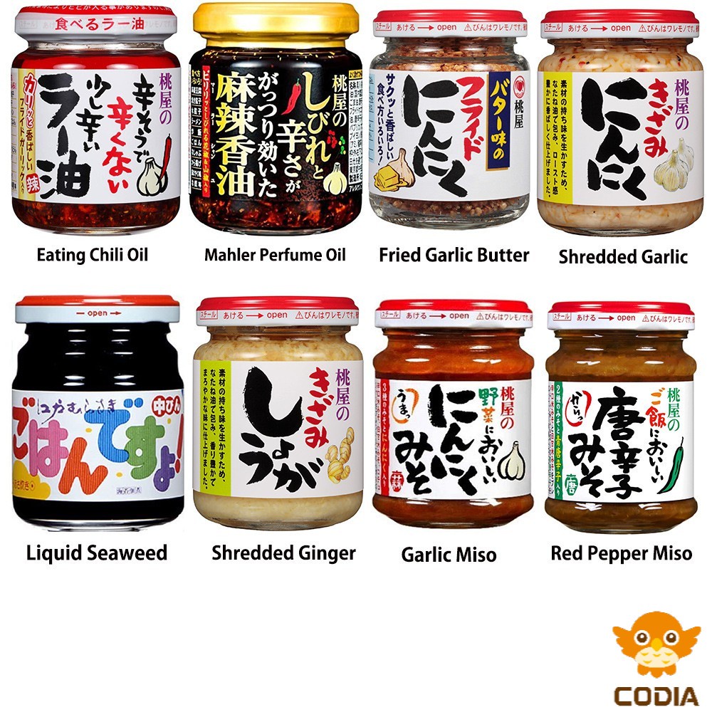 Sale Momoya Seasoning Garlic, Chili Eating Oil 9 types of flavor