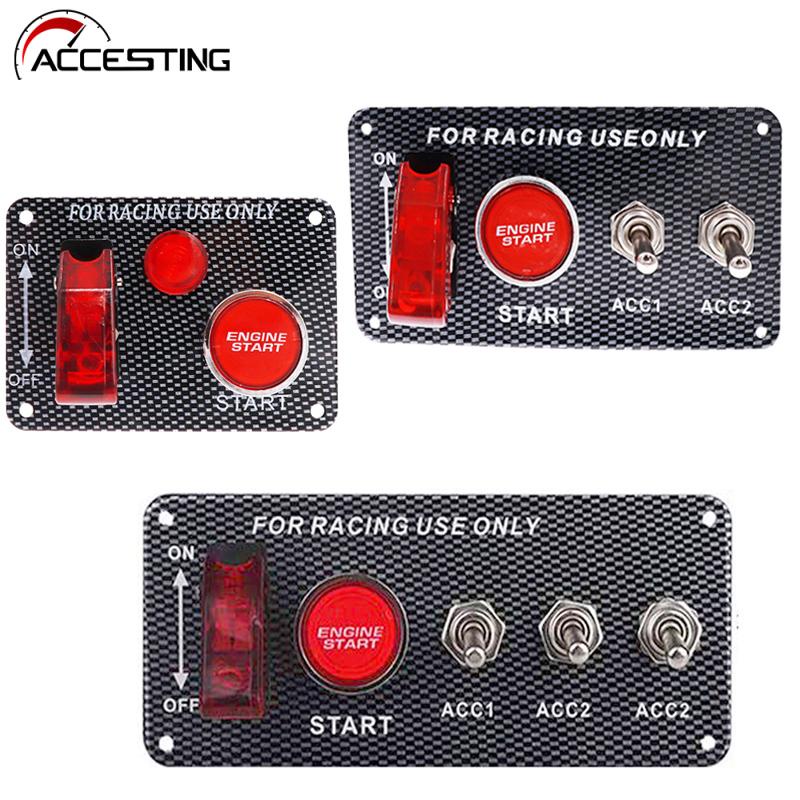 2/4/5 Gang 12V Ignition Button switch panel for racing car toggle ...