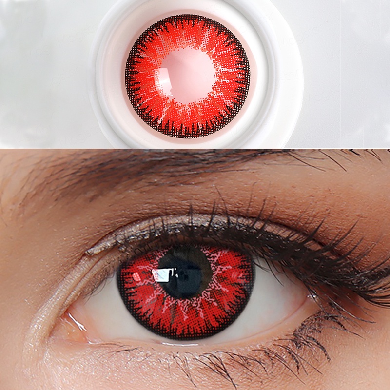 Graded 2pcs/1pair Cosplay Colored Contact Lenses Coloured Anime ...