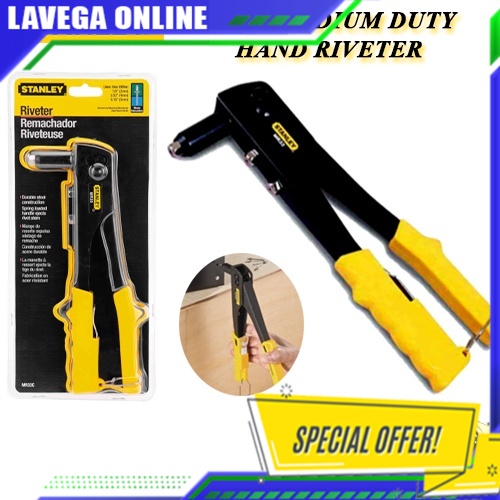 STANLEY STHT69646-8 (69646) HAND RIVETER MEDIUM DUTY Blind Rivet Gun (3 ...