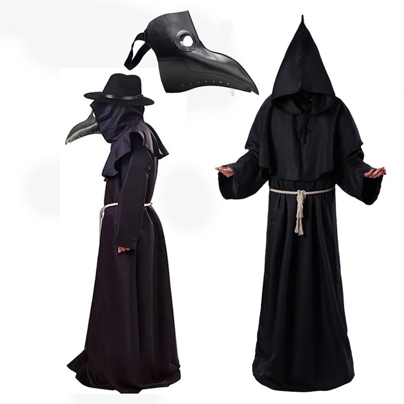Plague Doctor Costumes Plague Doctor Mask Black Death Witch Cosplay ...