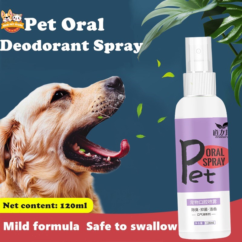 Pet Oral Deodorant Spray Cat Dog Teeth Bad Breath Cleansing Pet Mouth ...