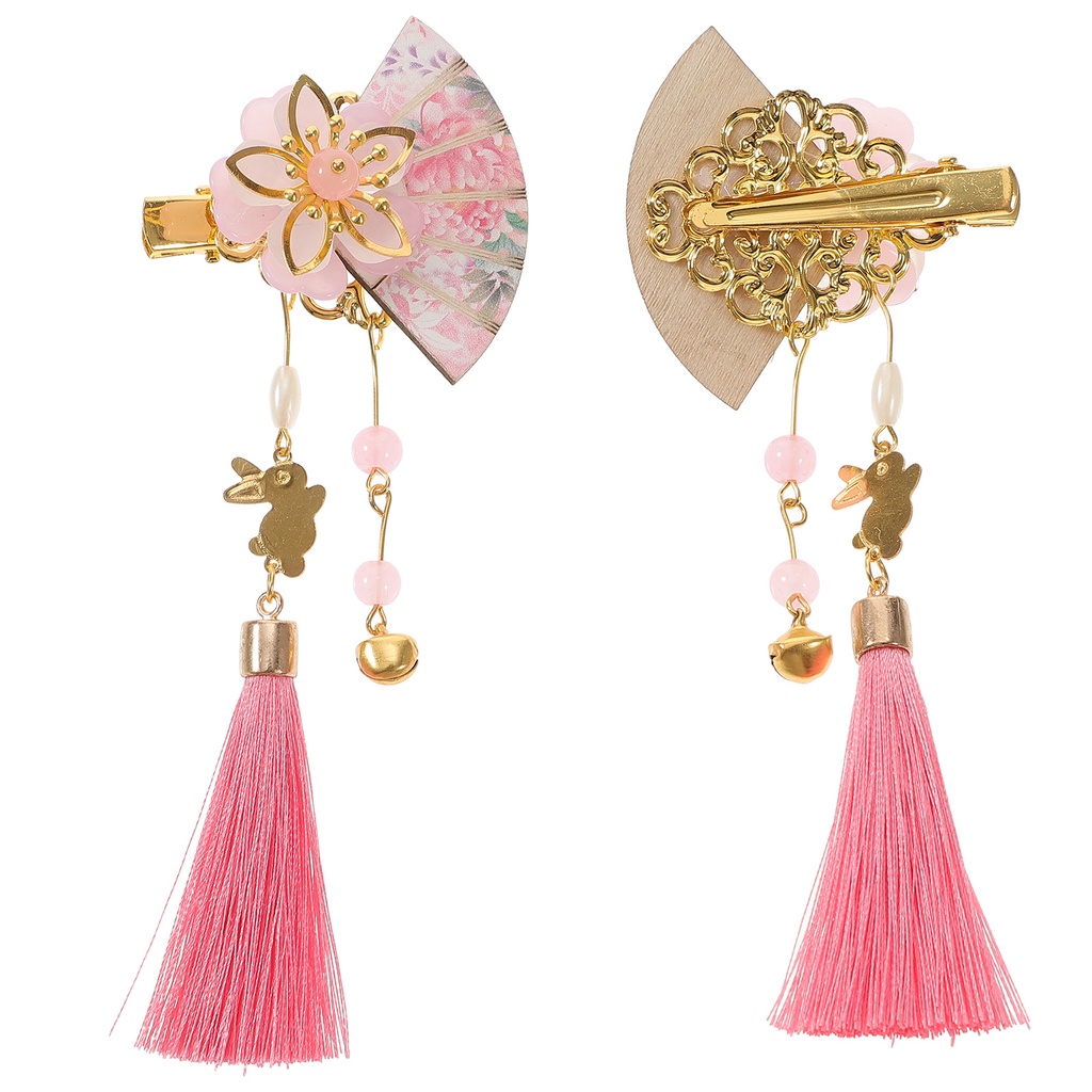 [READY STOCK] Kimono Hair Clip Fan Barrettes Kids for Japanese