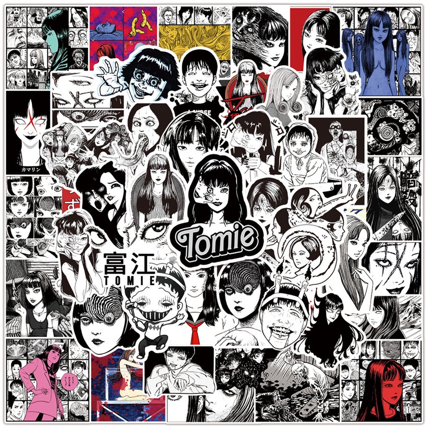 50Pcs/Set Junji Ito Classical Horror Comics Series 07 Stickers Manga ...