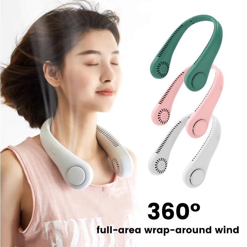 Rechargeable Fan Neck Fan Hanging Neck Fan Portable Neck Fan Bladeless ...
