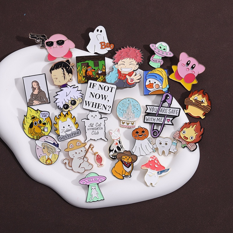 10-50 Pieces/set Shipped Randomly Cartoon Animation Pins Cute Animal ...