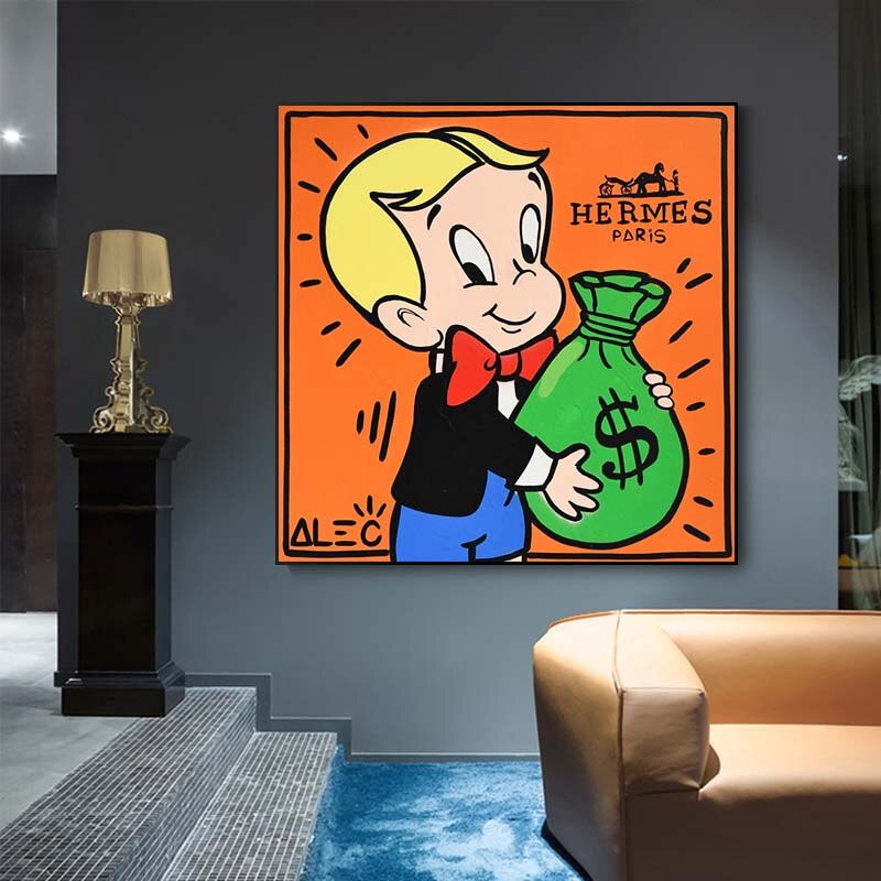 Alec Monopoly Rich Money Man Canvas Painting On The Wall Art Posters ...