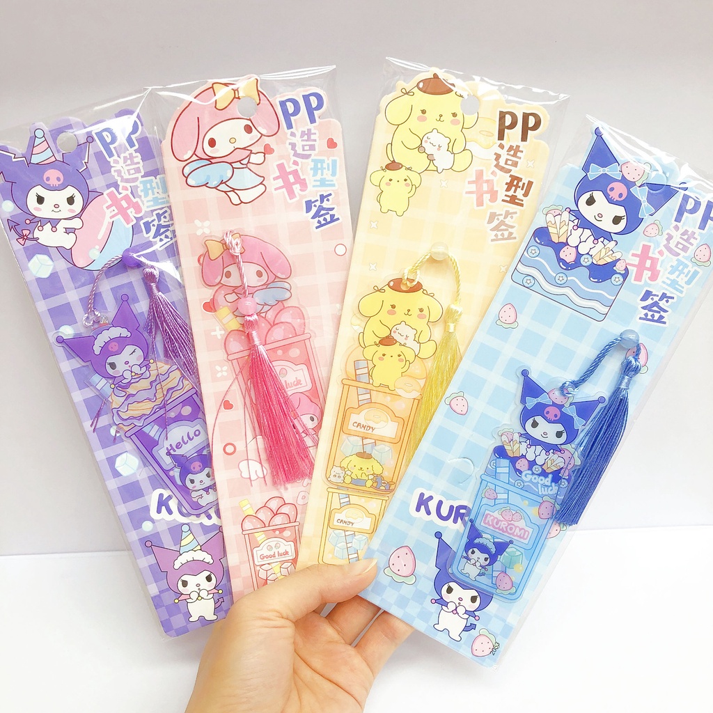 Sanrio bookmark Cartoon bookmark bookmark Clip Double-Sided bookmark Student Small Gift Kuromi ...