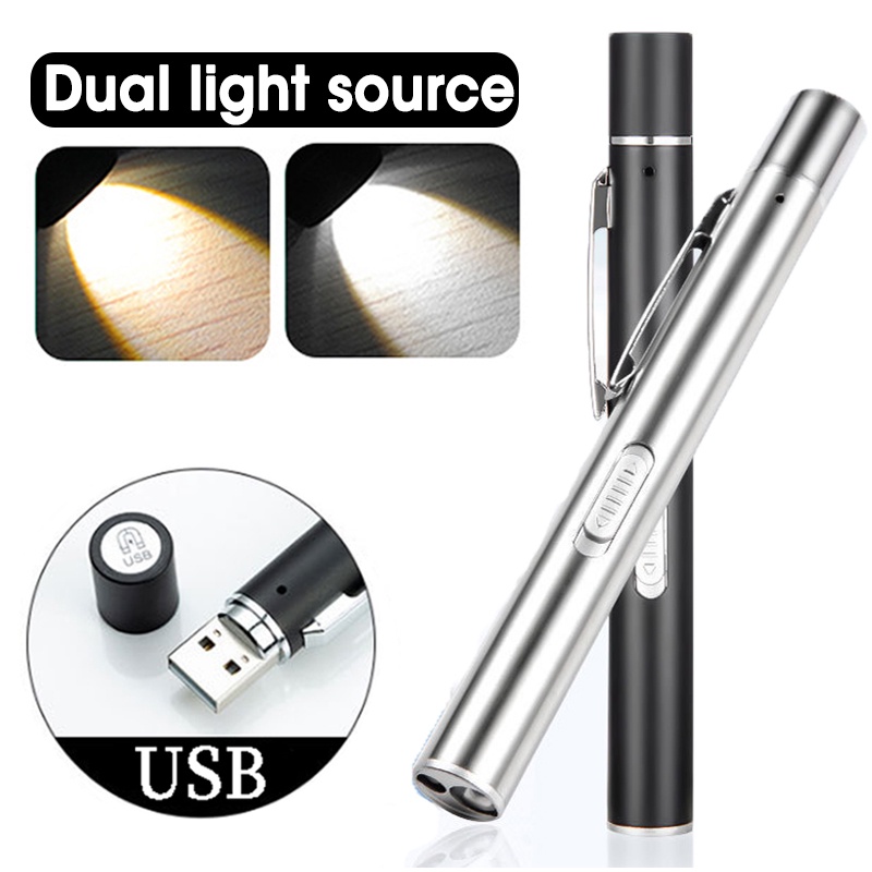 Portable LED Flashlight Medical First Aid Work Light Pen Light Lamp