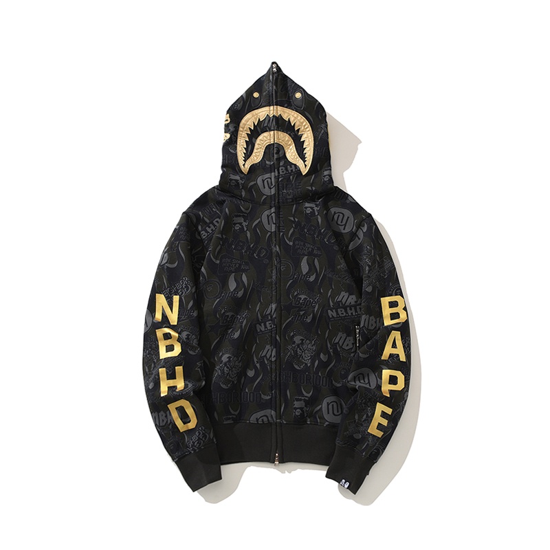 Bape hoodie gold and black best sale