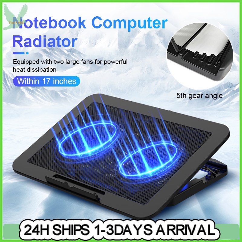 9"17" Laptop Cooler Pad Double Fan USB Port Gaming Laptop Cooler