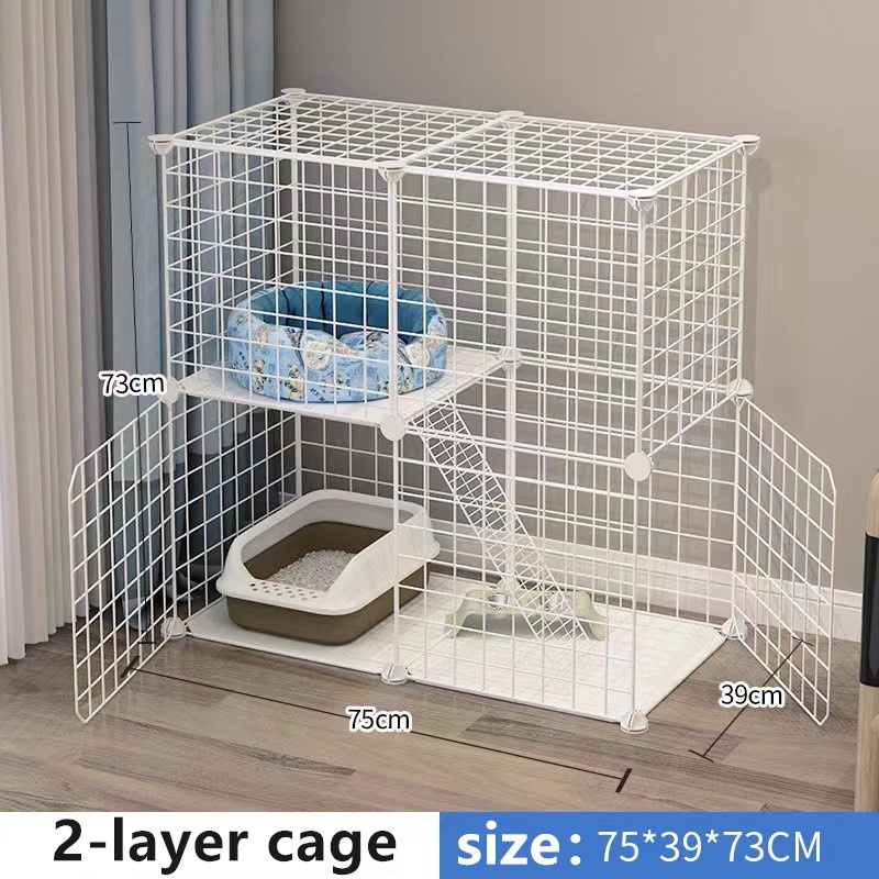 Stackable Cat cage Dog Cat Rabbit Cage easy assemble kitten pet cage ...