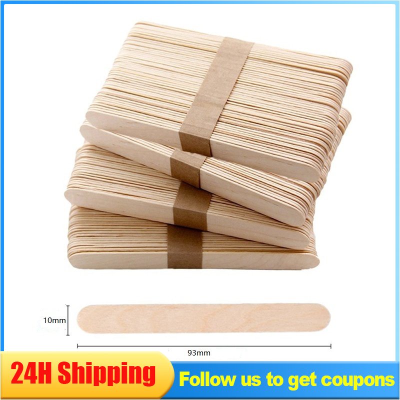 50/100 Pcs Popsicle Stick Ice Pops Sticks Ice Cream Sticks Arts ...