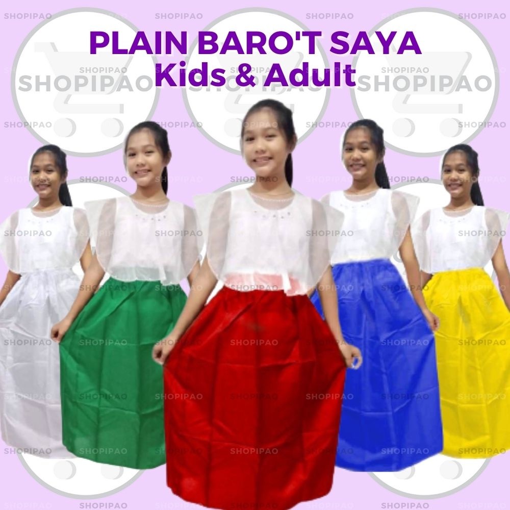 SPPV Baro't Saya Set Nylon Kimona Filipiniana For Kids and Adult