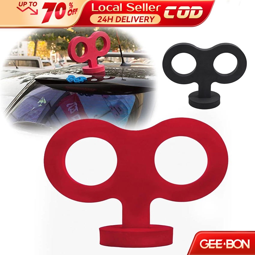GEEBON 3D Car Wind Up Key Sticker Exterior Roof Decor Rear View