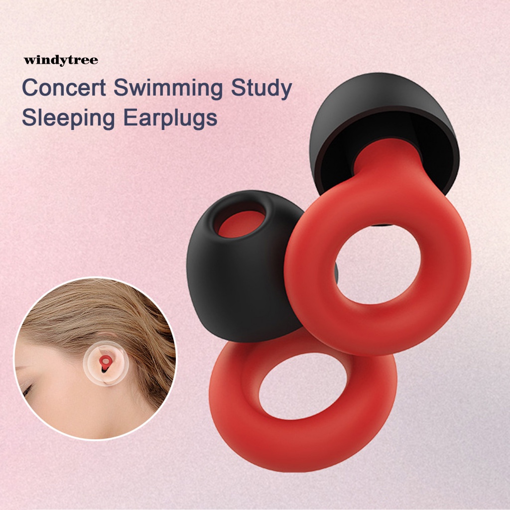 [W&T] 1 Pair Waterproof Noise Reducing Ear Plugs Home Use Antisnoring