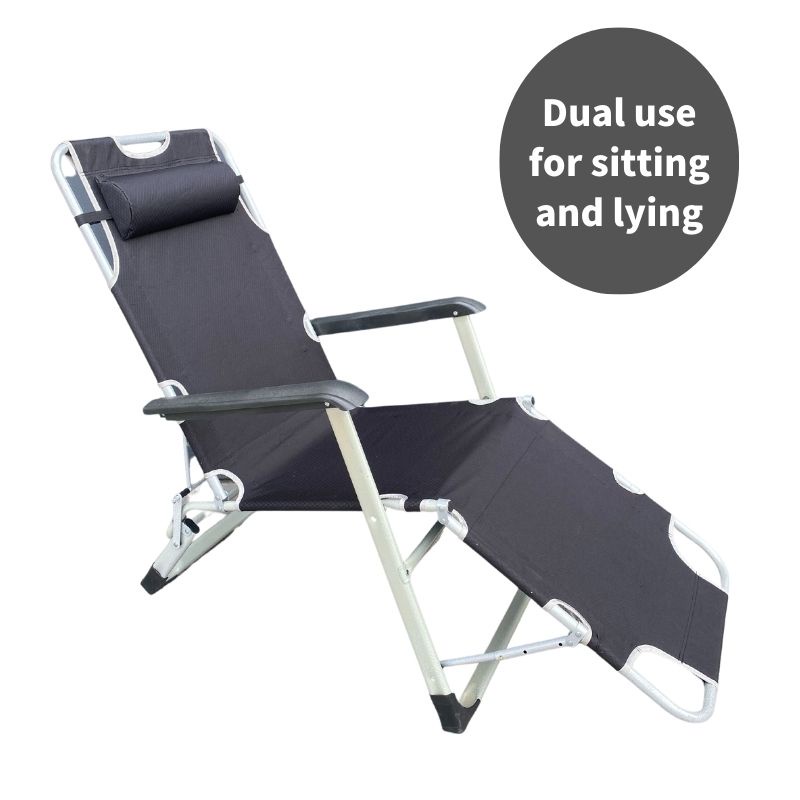 Folding Chair Bed With Foldable Breathable Oxford Cloth Outdoor