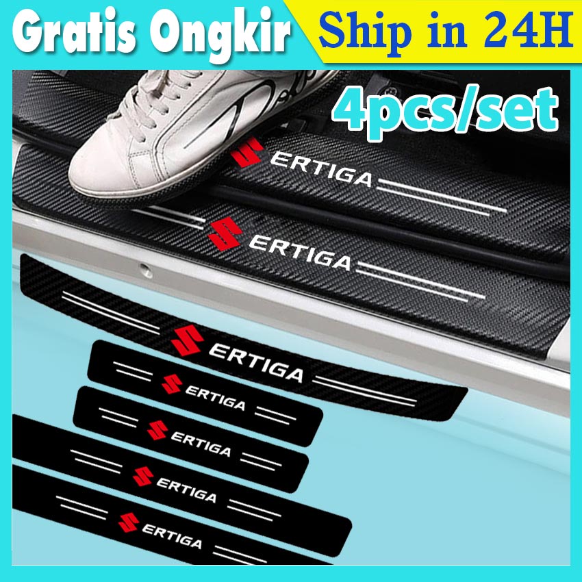 Suzuki ERTIGA Carbon 3D Door Sill Plate Guard Car Door Footrest