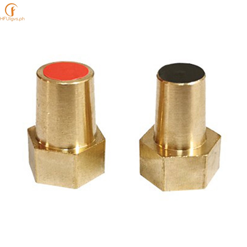 TR 2Pcs Car Battery Terminal Connector Clamp M6 Brass Stud Wire Binding ...
