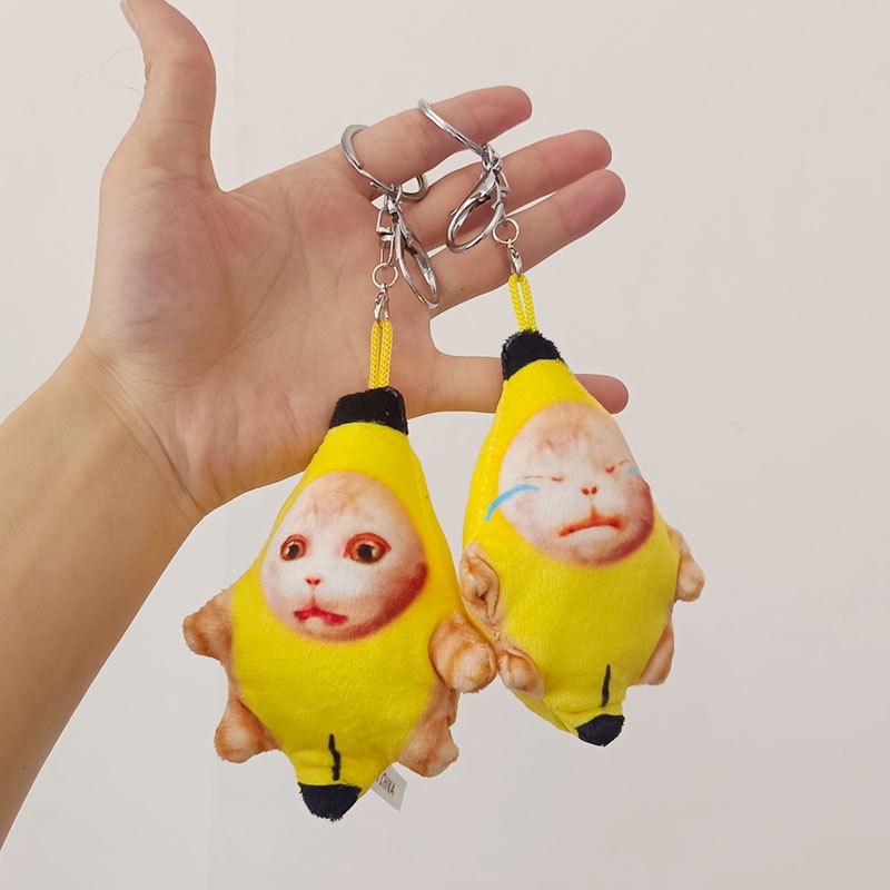 Jason 12CM Crying banana cat Crying cat meow with sound Funny voice