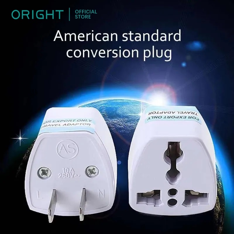 Oright Three Holes Adapter Universal AC Travel Power Plug Conversion ...