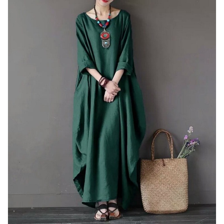 chinese dress ladies Long Shirt Abaya Natural | Modest Abayas