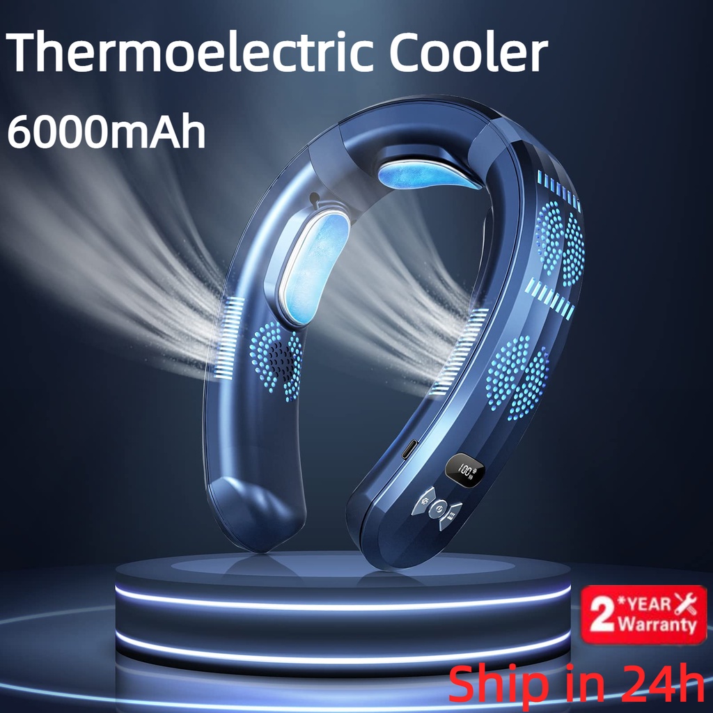 6000mAh Wearable Air Conditioner fans Portable 3 Refrigeration Hanging ...