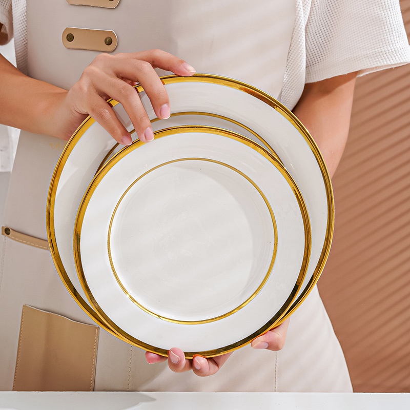 New product Ins Nordic Luxury White Phnom Penh Double Line Tableware ...