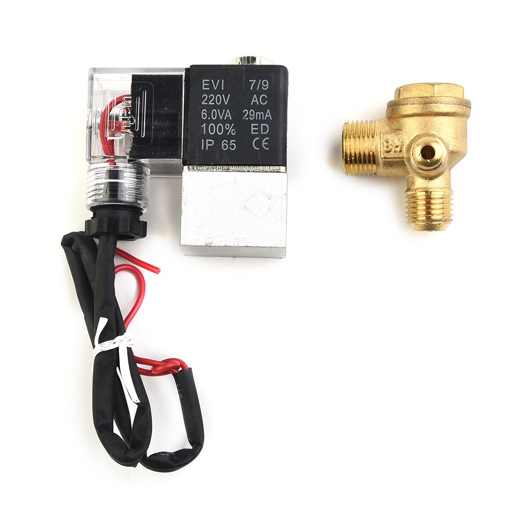solenoid valve mute oilfree machine check valve bleed air compressor
