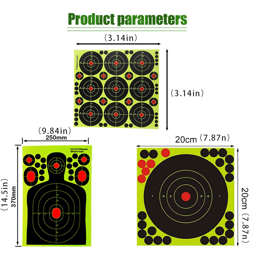 3in/8in/Body shape Splatter Target Adhesive Target Stickers 10Pcs ...