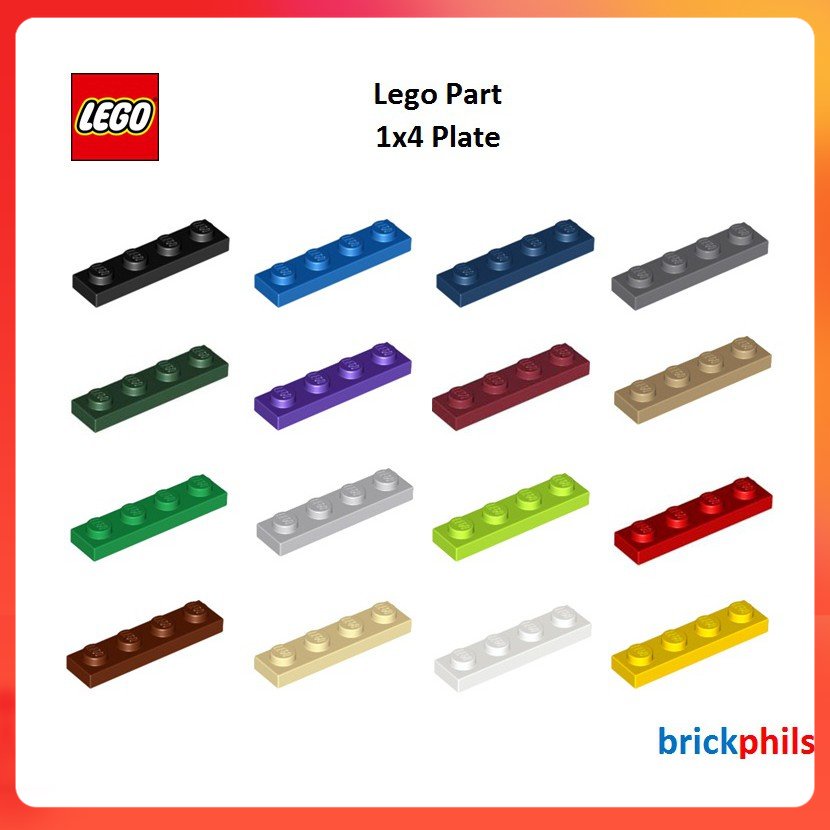 Lego Part 3710 - 1x4 Plate (5pcs per Lot) | Shopee Philippines