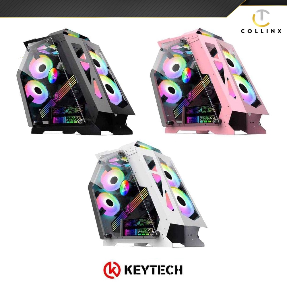 Keytech Cyborg PC Case mATX | TEMPERED GLASS CASE | ATX POWER SUPPLY ...