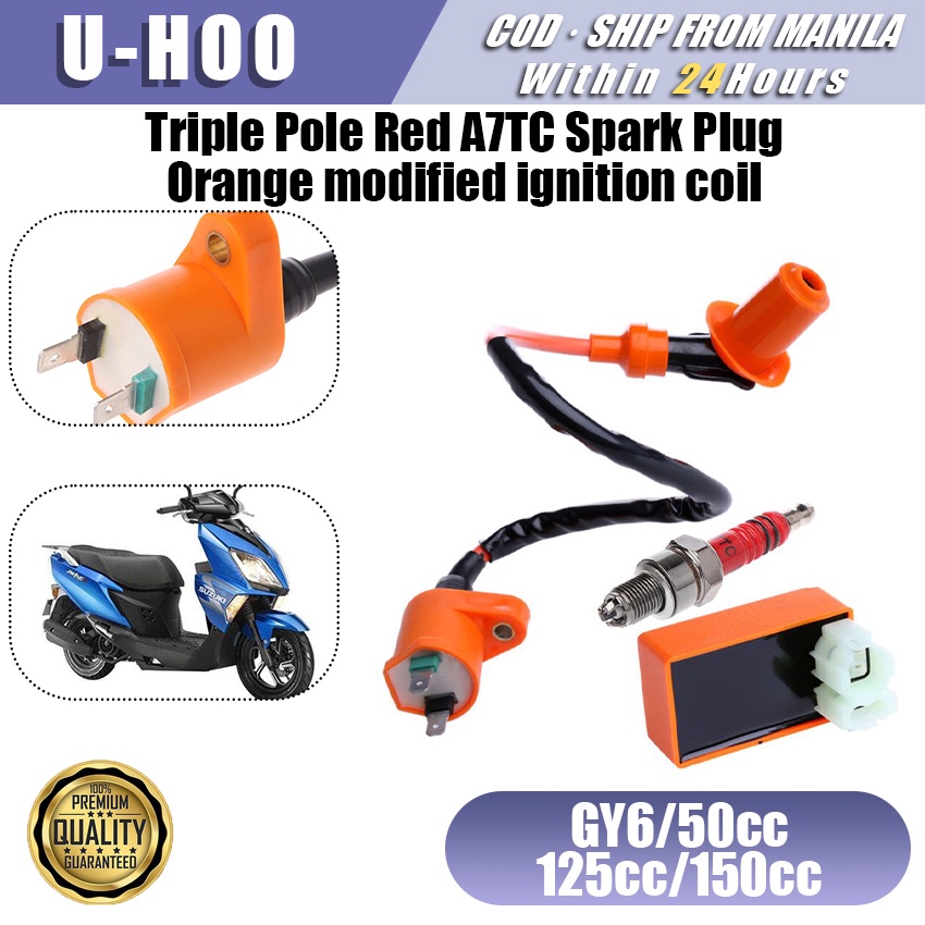 GY6 Parts Kit Racing CDI 6 pin Spark plug Ignition coil gy6 50cc 125cc 150cc 3 Stroke Scooters