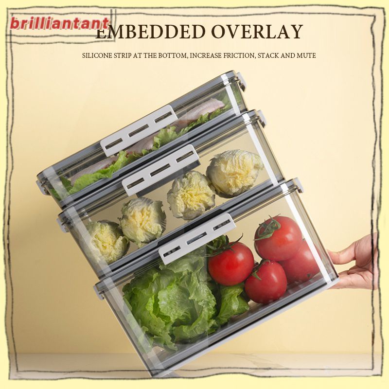 Fresh Produce Storage Containers With Date Fridge Drip Basket Produce