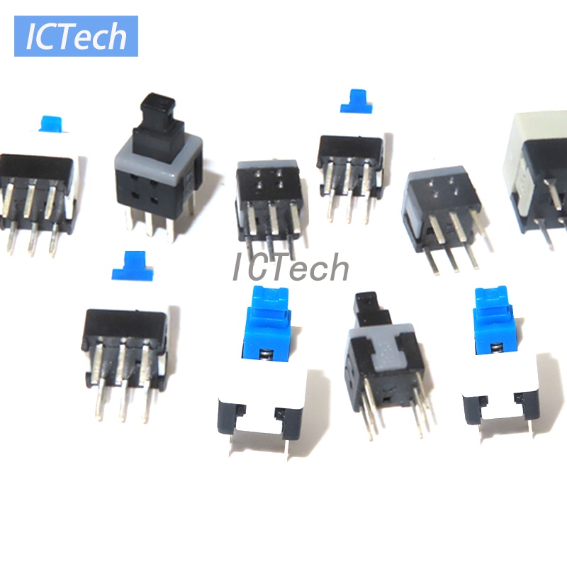 10Pcs 6 Pin Button Switch Self Locking / UNlock Push Tactile Power ...