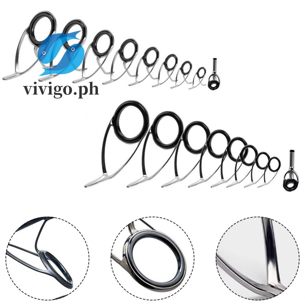 Fishing Rod Top Ring Set Building Ceramic Kit Repair Rod Guides Brand ...