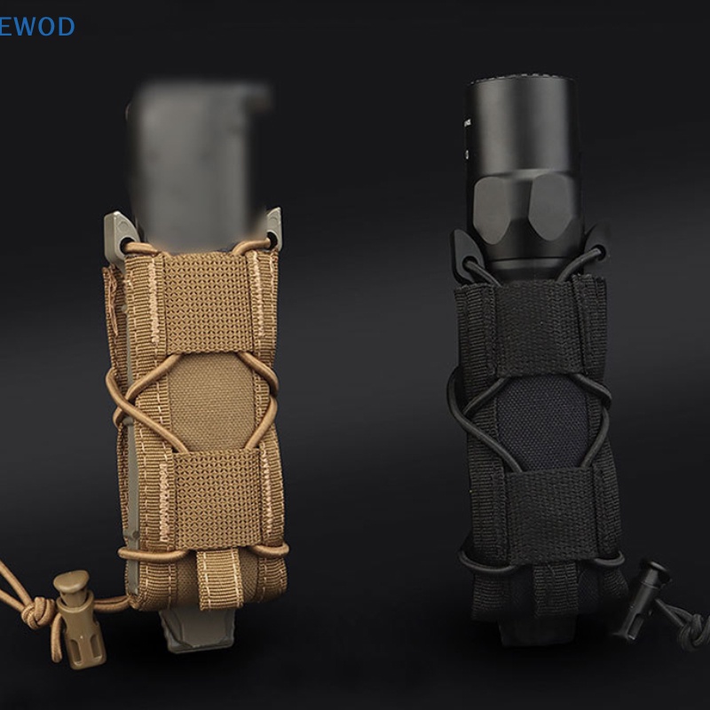 EWOD Tactical Magazine Pouch 9mm Single Mag Bag Molle Flashlight Pouch