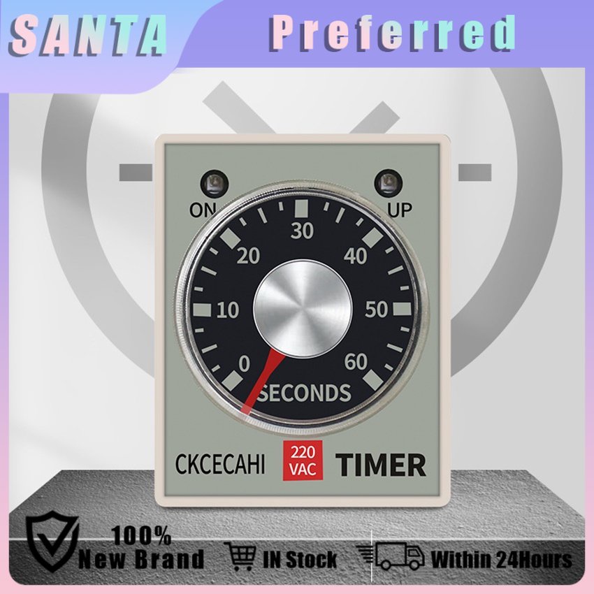AH3-3 Delay Timer AC 220V Timer Relay 10S 60S With Base | Shopee ...
