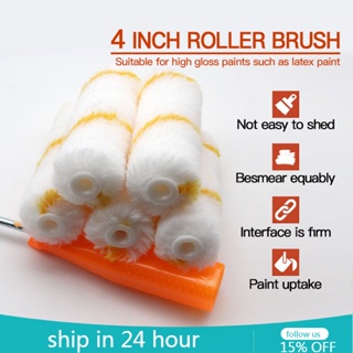 17 PCS Paint Roller Set, 4 Inch Mini Foam Paint Roller Brush, Small Roller  Paint Tray Kit - China Paint, Paint Roller
