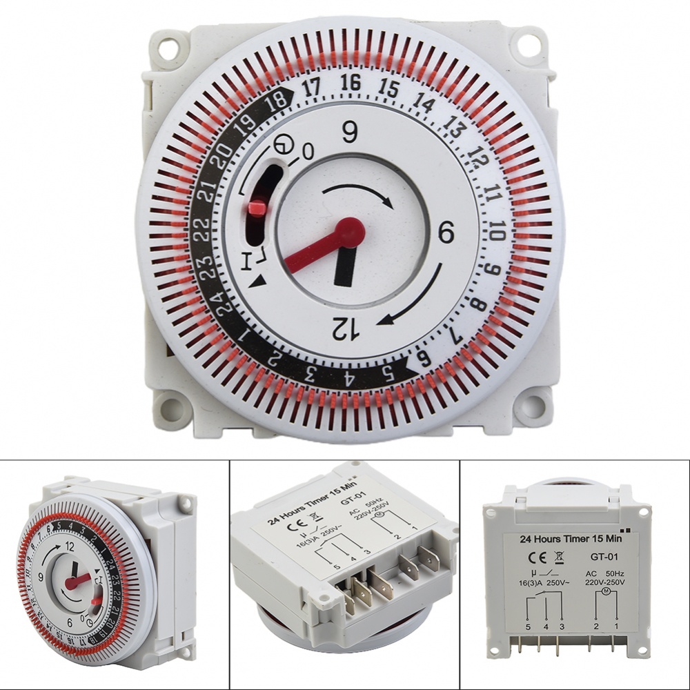 【EVER】24Hours Timing Switch Protect Panel Multi-functional Mechanical ...