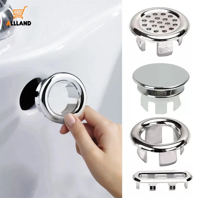 1 Pc Kitchen Bathroom Basin Trim Bath Sink Hole Round Overflow Drain Cap Cover Hollow Wash