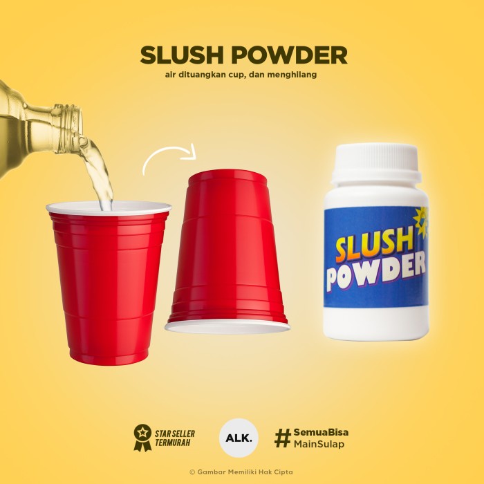 Slush powder Magic Tool - Water Poured To The Glass Is Gone - Water Is ...