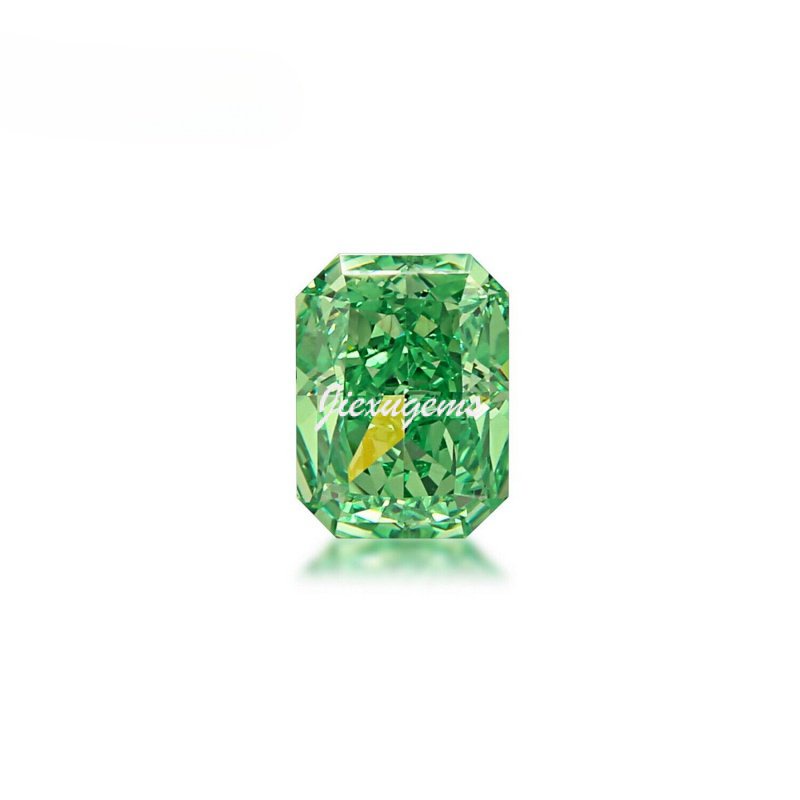 High Carbon Diamond Lab Cubic Zirconia Green Crushed Ice Cut Radiant ...