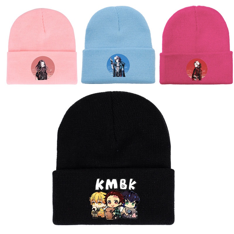 New Demon Slayer Tanjirou Nezuko Knitted Hat Knitted Animation ...