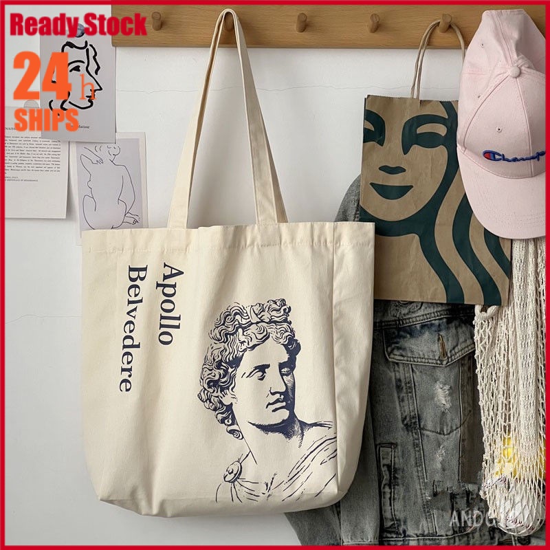 Canvas Tote Bag Female Ins Wild Student Class Bag Large Capacity Shoulder Bag Shopee Philippines