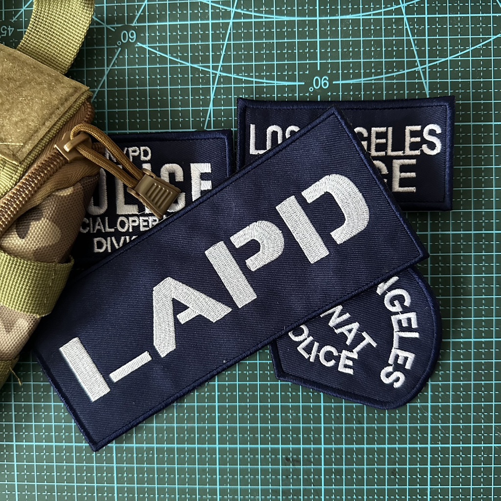 【Customized 】 NYPD Los Angeles LAPD, USA 3D Velcro Patch /Badges ...