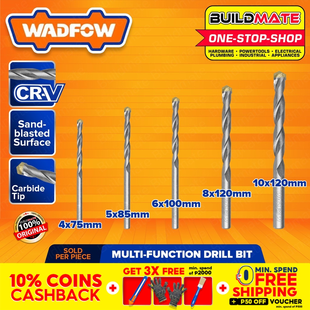 BUILDMATE Wadfow MultiFunction Drill Bit 4mm 10mm Alloy Triangle Drill Bits Point Angle Drill