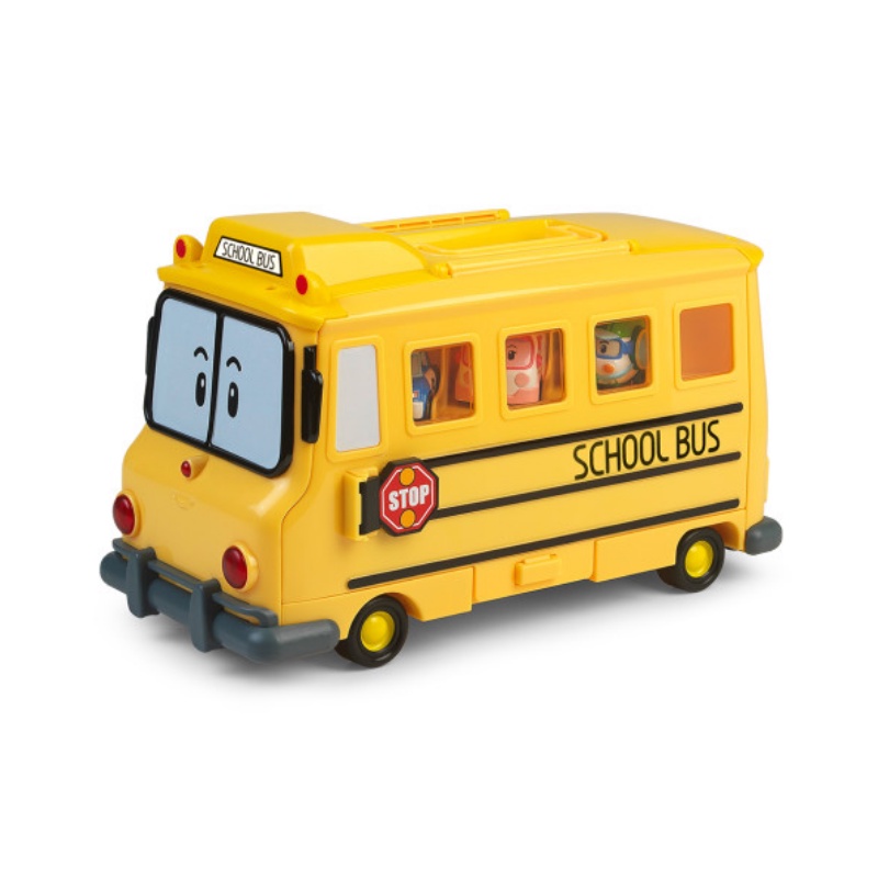 ROBOCAR School B Carrier / Die-cast Storage Carrier Toy / School Bus ...