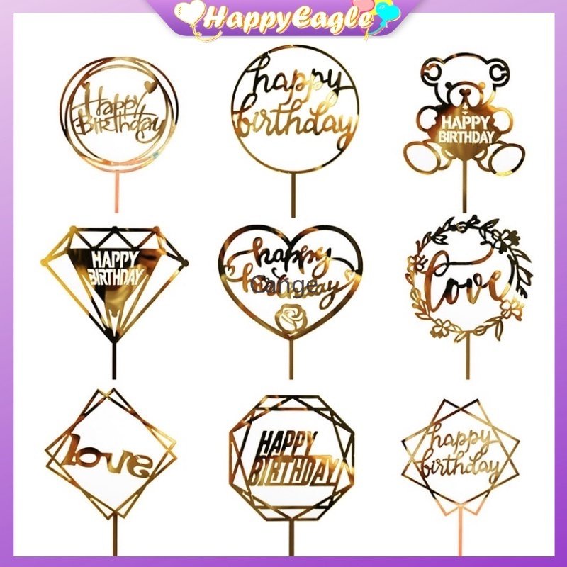 Acrylic Cake Topper Birthday Cake Topper Happy Birthday Party Needs ...