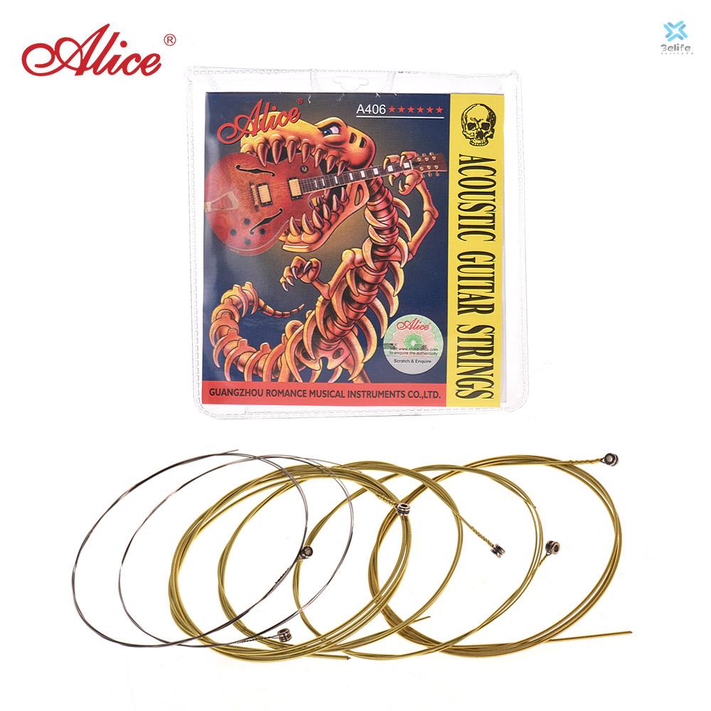 Alice A406 Series Acoustic Folk Guitar Strings Set Stainless Steel Wire ...